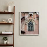 "A Window in Tallinn" - Art Print in Peachy Pink by Laura Mock - In a Room