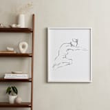 "Model9 - portrait size" - Art Print in black and white by Miranda Mol - In a Room