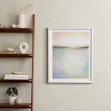 "Coral Bay" - Art Print in Coral Pink by AlisonJerry - In a Room