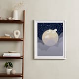 "What We Dream At Night" - Art Print in Midnight Blue by Carol Lin - In a Room