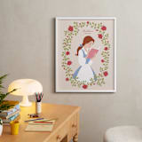 "Disney's Belle Library" - Personalized Art Print in Rose by Jamie Alexander - In a Room