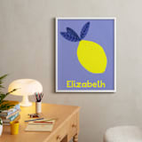 "My Fruity Family" - Personalized Art Print in Lemon by Marta Crea - In a Room