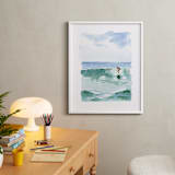 "Hang Five" - Art Print in Pacific Green by Mary Cecelia - In a Room