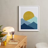 "Mountain Love" - Art Print in Midnight Blue by Sudevi Sen - In a Room