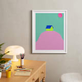 "Dia y Noche I" - Art Print in Pink, Green by Marta Crea - In a Room