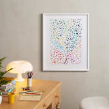 "Spots and Dots" - Art Print in Aqua by Katie Craig - In a Room