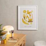 "Ten Yellow Things" - Art Print in Yellow by Ana Peake - In a Room