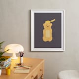 "Honey Bear" - Art Print in Kitchen Counter Black by Elliot Stokes - In a Room