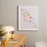 "wave of love" - Art Print in Charming Pink by Kasia Labocki - In a Room