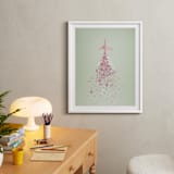 "Go All the Places" - Art Print in Pink on Mint by Chill Day Studio - In a Room