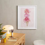 "mermaid scoops" - Art Print in berries by silverscreen studio - In a Room