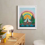 "Camp Rainbow" - Art Print in sky by Shirley Lin Schneider - In a Room