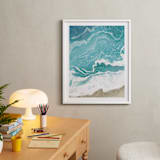 "Incoming Tide" - Art Print in Turquoise by Paula Pecevich - In a Room