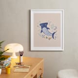 "Sharky cute" - Art Print in Blush by Tati Abaurre - In a Room