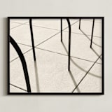 "Curves and Lines" - Art Print in Sepia by Megan Monismith - Framed