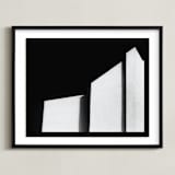 "Architecture Noir" - Art Print in deep black by Kaitie Bryant - Framed