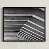 "Light and Shadow" - Art Print in Cement Gray by Krissy Bengtson - Framed