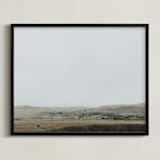 "Landscape under Fog" - Art Print in sage bouquet by Alicia Abla - Framed