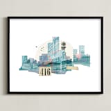 "City Dream" - Art Print in Haze by Field and Sky - Framed