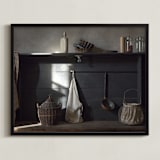 "Comfort Room" - Art Print in Earthy Brown by Andy Mars - Framed