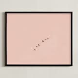 "Birds in Flight" - Art Print in Blush by Kaitie Bryant - Framed
