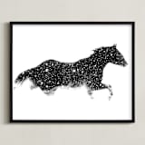 "Snow Chaser" - Art Print in Frost by Leslie Le Coq - Framed