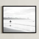 "Monochrome Coasts" - Art Print in Monochrome by Matthew Sampson - Framed