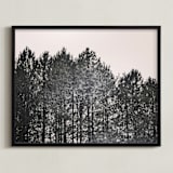 "Pines" - Art Print in Porcelain White by K.Short - Framed
