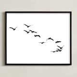 "Landing" - Art Print in Black & White by Neeta Sawhney - Framed