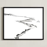 "Silver Ice" - Art Print in Ice White by Leslie Le Coq - Framed