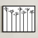 "Stand Tall" - Art Print in black on white by Leanne Friedberg - Framed