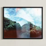 "Manuel Antonio Rocks" - Art Print in forest green by Meghan Quinn - Framed