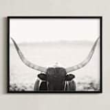 "Staredown" - Art Print in Soft Black by Amy Carroll - Framed