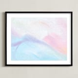 "Pastel Mountains" - Art Print in Berry by AYR - Framed