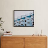 "Cool Angles" - Art Print in Cool Blue by Khariza Rae - In a Room
