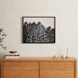 "Pines" - Art Print in Porcelain White by K.Short - In a Room
