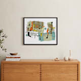 "fairview 1954" - Art Print in seafoam green by edwin wade - In a Room