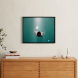 "Pool Illumination" - Art Print in Sea green by Georgia Tankard - In a Room