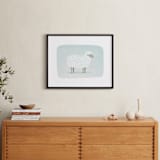 "woolly sheep" - Art Print in sky by Karidy Walker - In a Room