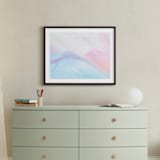 "Pastel Mountains" - Art Print in Berry by AYR - In a Room