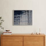 "Looking Glass" - Art Print in watery indigo blue by Sea and Sky - In a Room