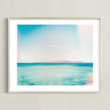 "Angel Isle" - Art Print in bright baja by Kamala Nahas - Framed