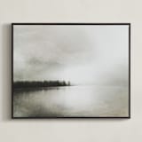 "Morning After" - Art Print in Soft Sage by Julia Hirst - Framed Canvas