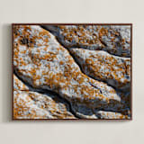 "Mediterranean Lichen" - Art Print in curcuma by Christiana Petschallies - Framed Canvas