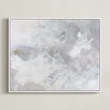 "Melody in White" - Art Print in white grey by Teodora Guererra - Framed Canvas
