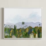 "Los Angeles landscape" - Art Print in Green Hills by Kelly Witmer - Framed Canvas