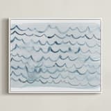 "waves" - Art Print in pool blue by Kelly Witmer - Framed Canvas