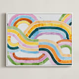 "Sun River" - Art Print in Sunshine by Lise Gulassa - Framed Canvas