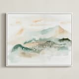 "Insight" - Art Print in Mist by Lindsay Megahed - Framed Canvas