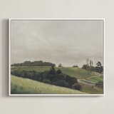 "Peaceful Vines" - Art Print in warm sky by Amanda Phelps - Framed Canvas